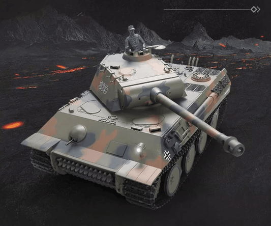 Experience the Thrill of Commanding the Iconic WWII German Panzerkampfwagen V Panther with this Remote Control Tank - Drift RC Model