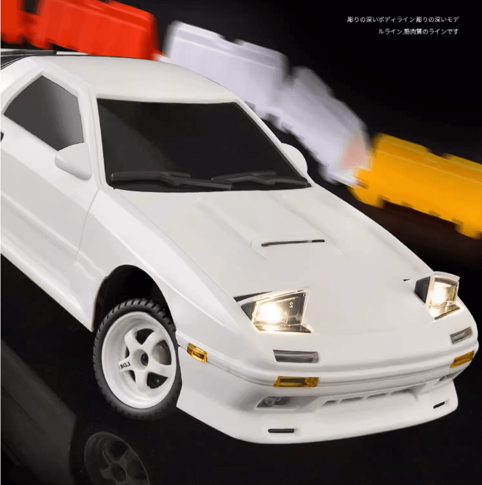 RC Mazda Red RX-7 1/18 Classic Remote Control Car Popup Light Flip Light Drift RC Car - Drift RC Model