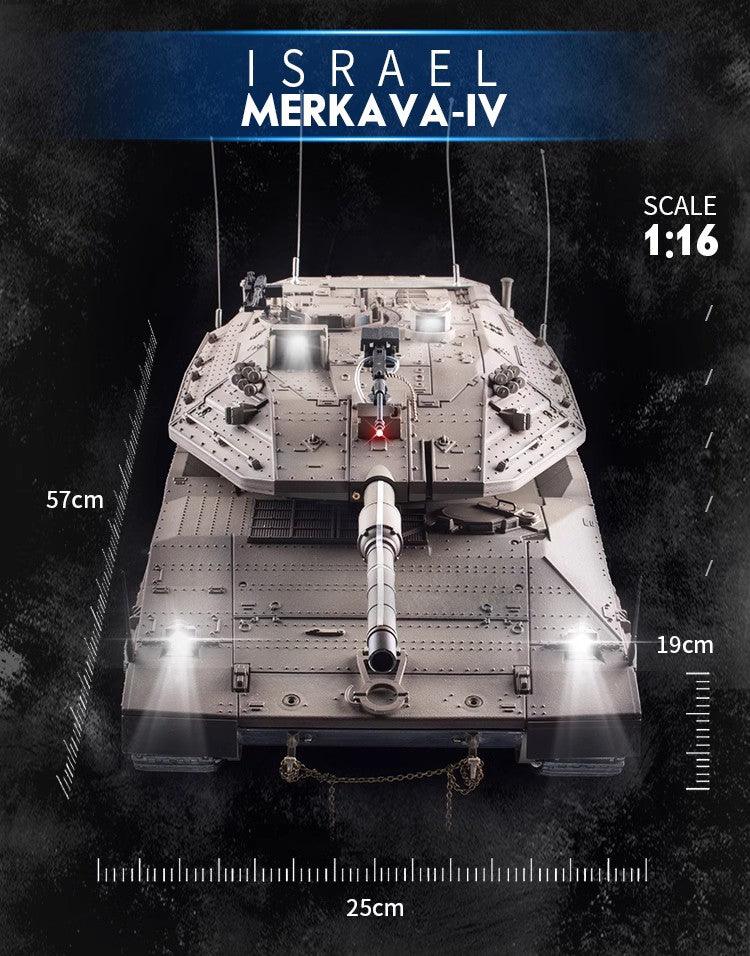 RC Israel Merkava IV Tank Full Metal Chassis 1:16 Remote Control Tank Israel Main Battle Tank Vehicle Military Model - Drift RC Model