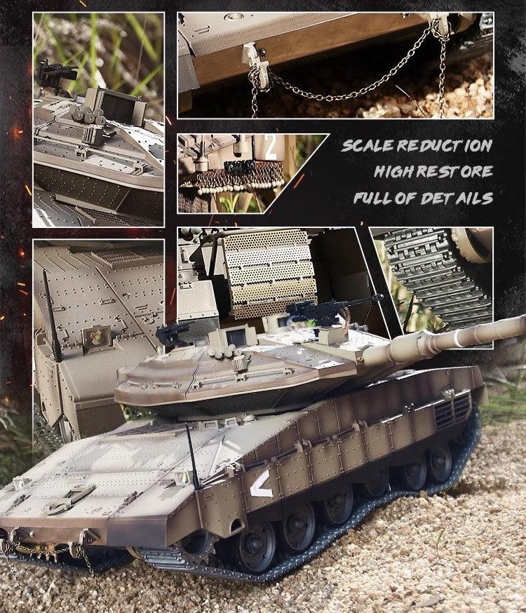 RC Israel Merkava IV Tank Full Metal Chassis 1:16 Remote Control Tank Israel Main Battle Tank Vehicle Military Model - Drift RC Model