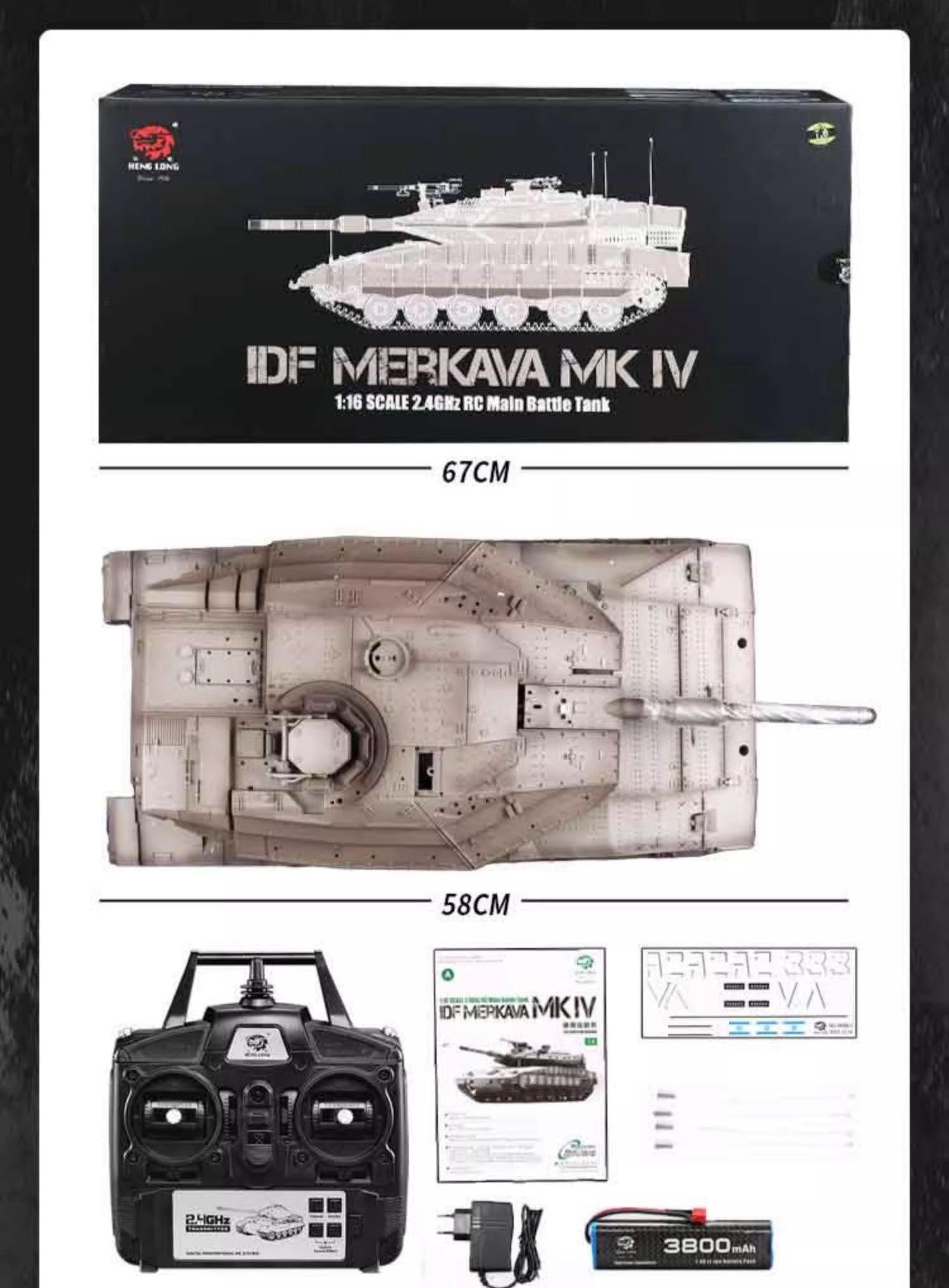 RC Israel Merkava IV Tank Full Metal Chassis 1:16 Remote Control Tank Israel Main Battle Tank Vehicle Military Model - Drift RC Model