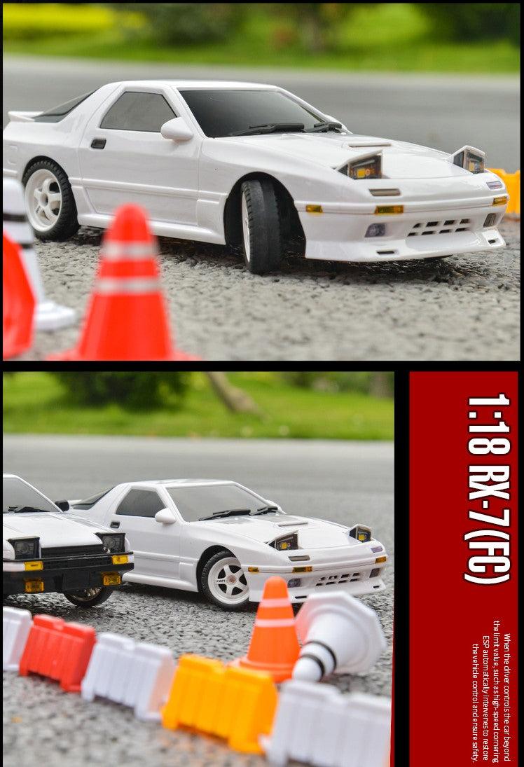 RC Mazda Red RX-7 1/18 Classic Remote Control Car Popup Light Flip Light Drift RC Car - Drift RC Model