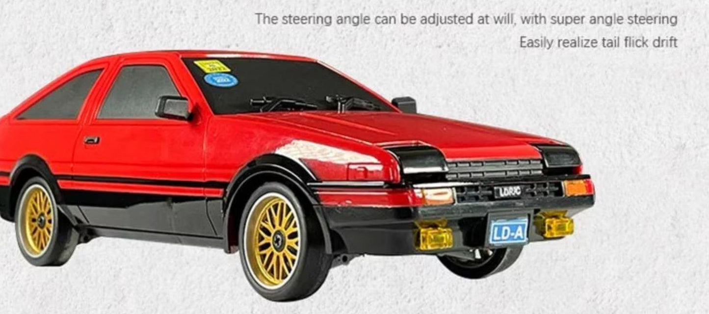 RC Toyota AE86 1/18 Classic Black and White Remote Control Car Popup Light Flip Light Drift RC Car - Drift RC Model