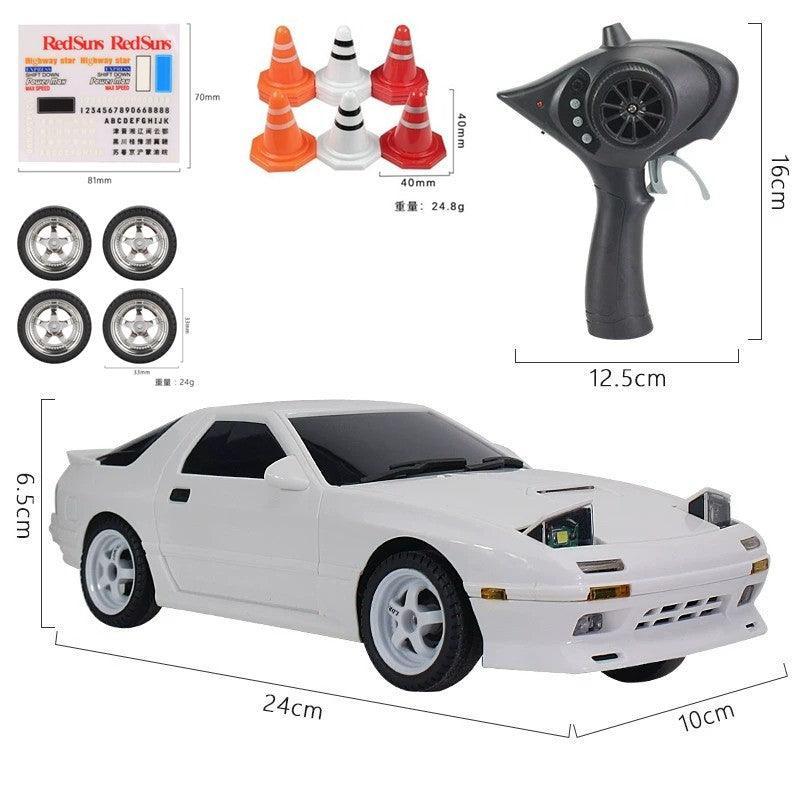 RC Mazda Red RX-7 1/18 Classic Remote Control Car Popup Light Flip Light Drift RC Car - Drift RC Model