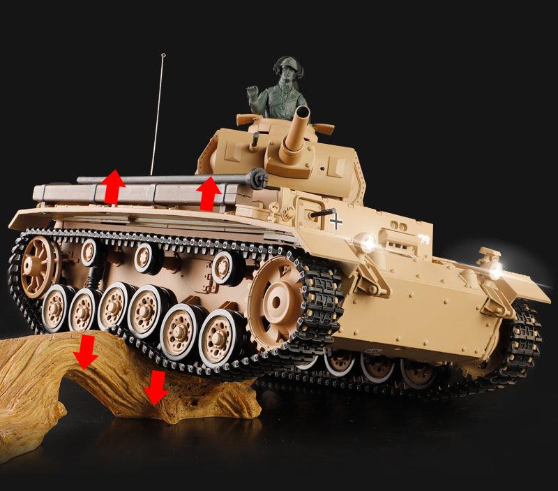 Henglong Remote Control Tank German No. 3 H Type 3849 Metal Electric Model - Drift RC Model