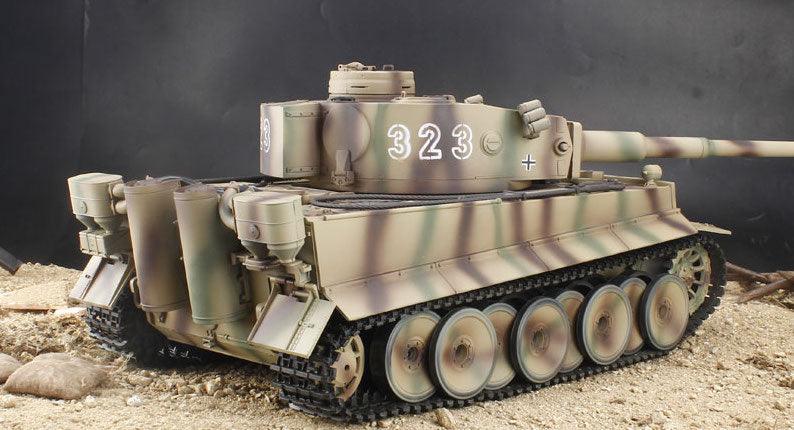 Remote Control Tiger Tank Modified Old Sand Military Tank Battle Damaged Vehicle - Drift RC Model