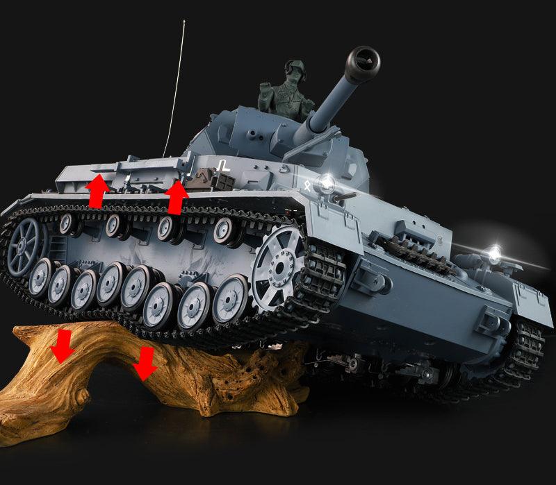 Henglong Remote Control Tank No. 4 F2 Type 3859 Shooting Metal Alloy Electric Rechargeable Military Model - Drift RC Model