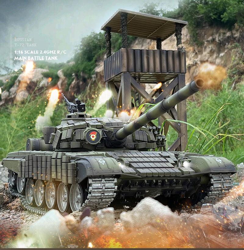 Henglong Remote Control Main Battle T70 Tank Metal Military Model Electric Armored Combat Vehicle - Drift RC Model