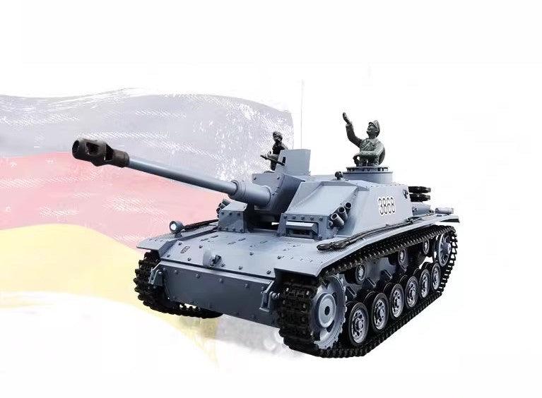 Henglong Remote Control Tank Metal Battle 3868-1 Military Model with Assault Gun - Drift RC Model