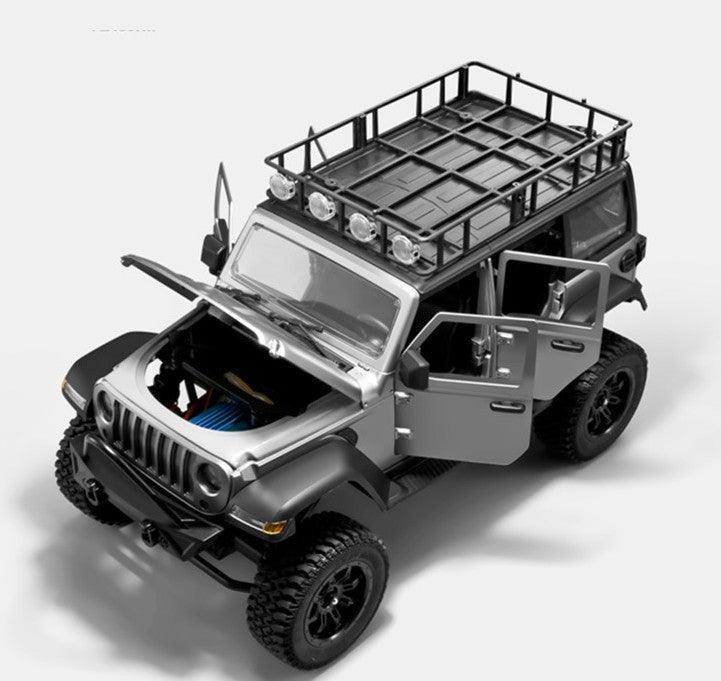 MN128 Wrangler Gray RC Remote Control Climbing Four-wheel Drive Professional Off-road Vehicle - Drift RC Model