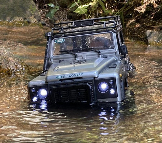 Remote Control Land Rover Defender MN99S Grey Waterproof Car Four-wheel Drive Climbing Off-road Vehicle Professional RC Model - Drift RC Model