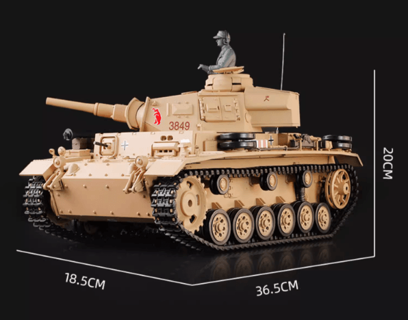 Henglong Remote Control Tank German No. 3 H Type 3849 Metal Electric Model - Drift RC Model