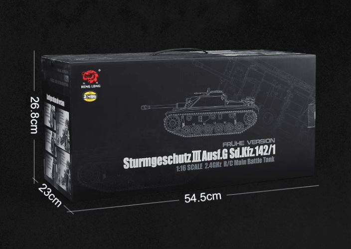 WWII German RC Tank StuG III Ausf.F/8 Sturmgeschütz III Remote Control Tank Metal Battle Military Model with Assault Gun - Drift RC Model