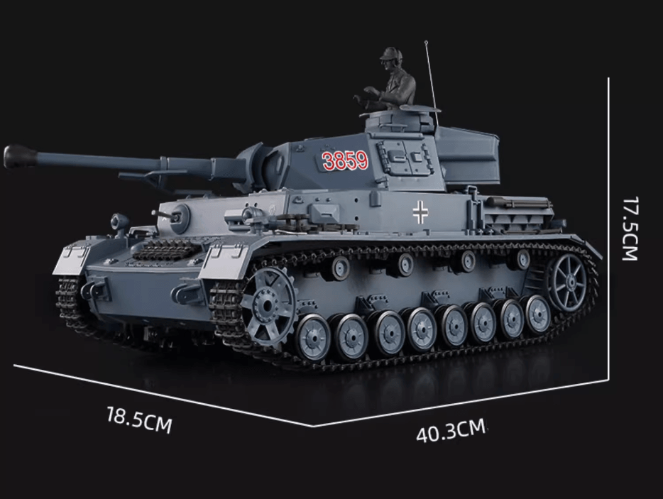 WWII German RC Tank Panzer IV Type F2 Panzerkampfwagen IV Ausf. F2 Remote Control Tank Metal Electric Model - Drift RC Model