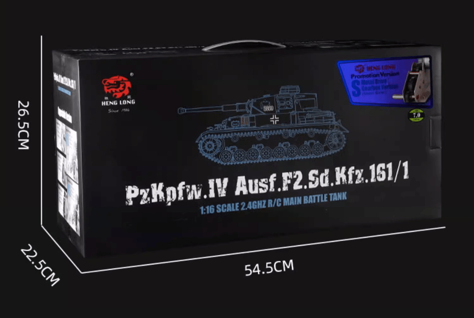 WWII German RC Tank Panzer IV Type F2 Panzerkampfwagen IV Ausf. F2 Remote Control Tank Metal Electric Model - Drift RC Model