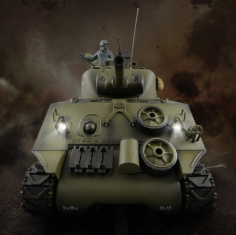 Henglong Remote Control Tank Sherman Metal Four-wheel Drive Off-road Vehicle Electric Charging Battle Tank - Drift RC Model