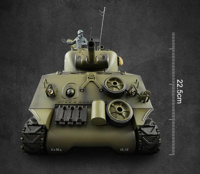 Henglong Remote Control Tank Sherman Metal Four-wheel Drive Off-road Vehicle Electric Charging Battle Tank - Drift RC Model