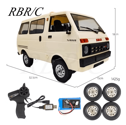 Naughty Dragon White D42 Remote Control Van Daihatsu Model RC Professional Remote Control Car Rear Drive Drift Off-Road Toy - Drift RC Model